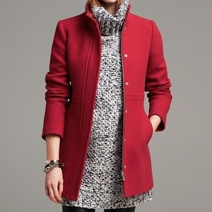 Banana Republic Red Wool Coat